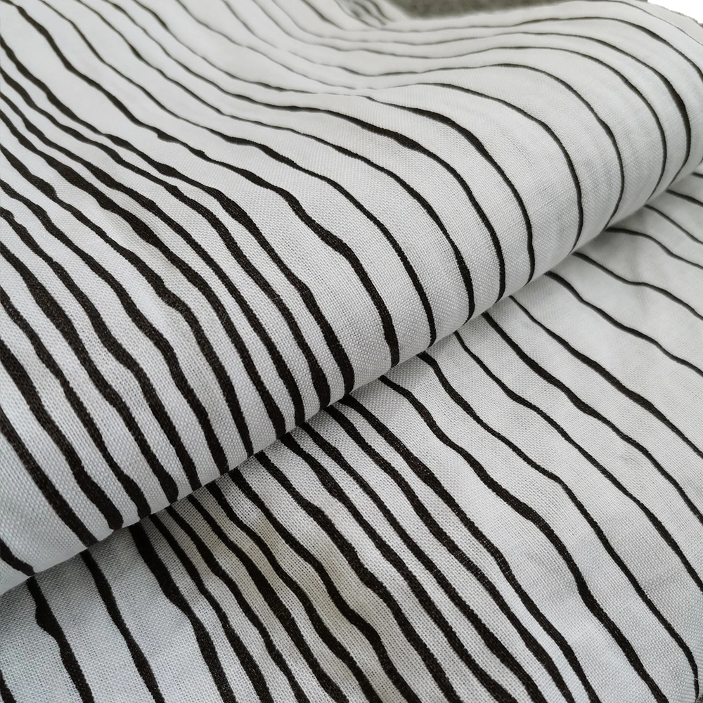 Wholesale Linen Fabric Digital Printed Pure Linen Cotton Clothes for Dress