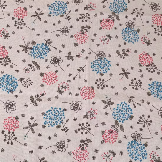 Tecidos 11*11 estampados de mistura de linho e algodão Vogue Easy-Care Garment